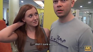 Cuckold be fitting of cash permits tracker to fuck his GF in the empty gym